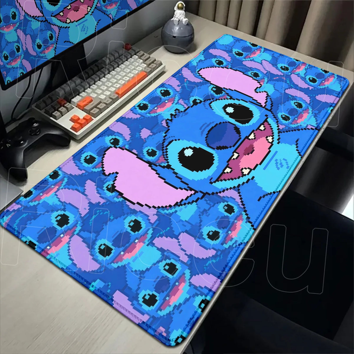 Tapis de souris Stitch - Papier Déchiré et Petits Portraits