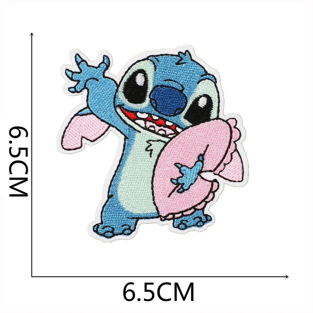 Écusson Stitch - Coussin Rose