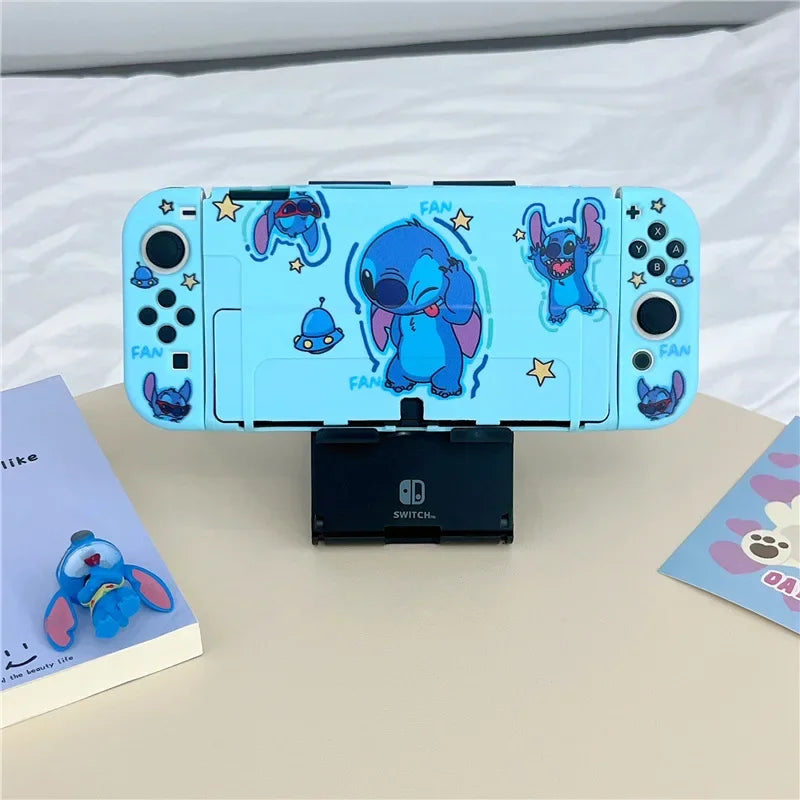 Coque Nintendo Switch Stitch - Fond Bleu Ciel