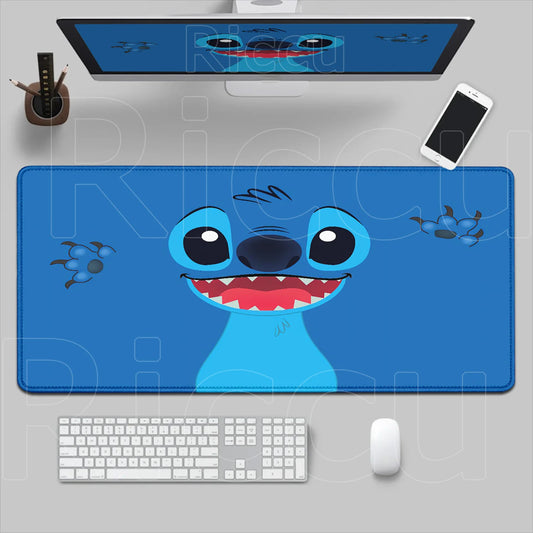 Tapis de souris Stitch - Visage et Traces de Pattes