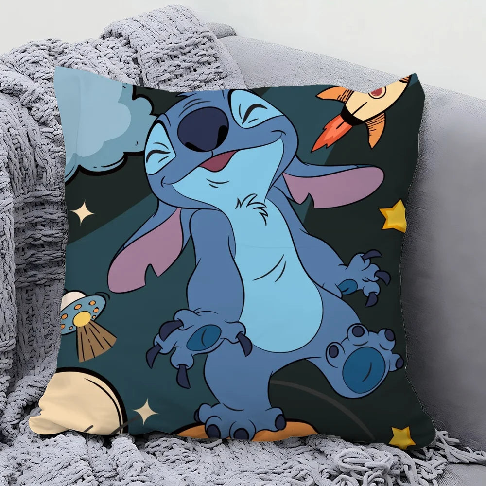 Housse de coussin Stitch - Rire et Fusée