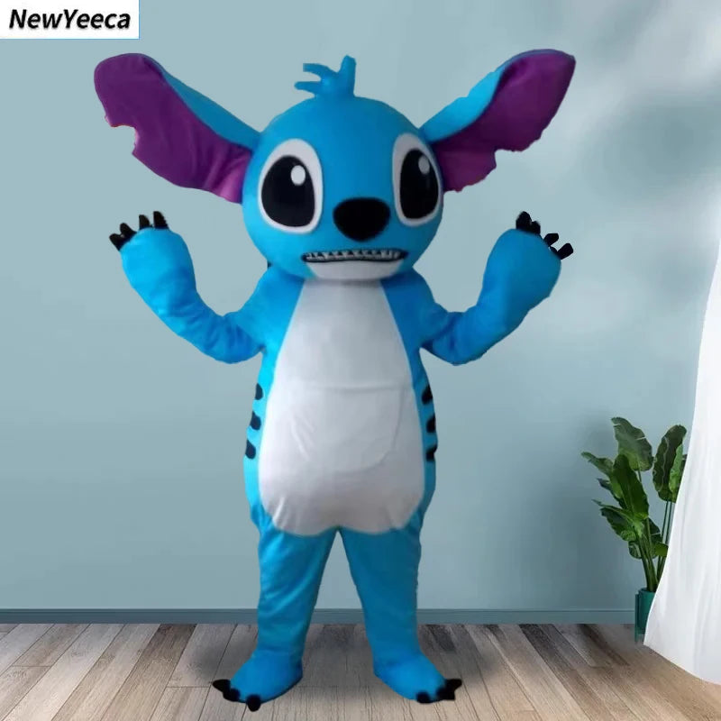 Costume mascotte Stitch - Bleu Turquoise et Ventre Blanc