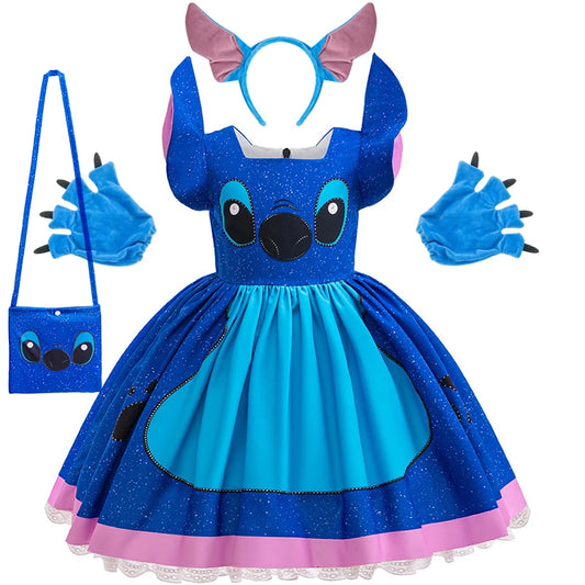 Déguisement Stitch - Robe avec Oreilles et Gants
