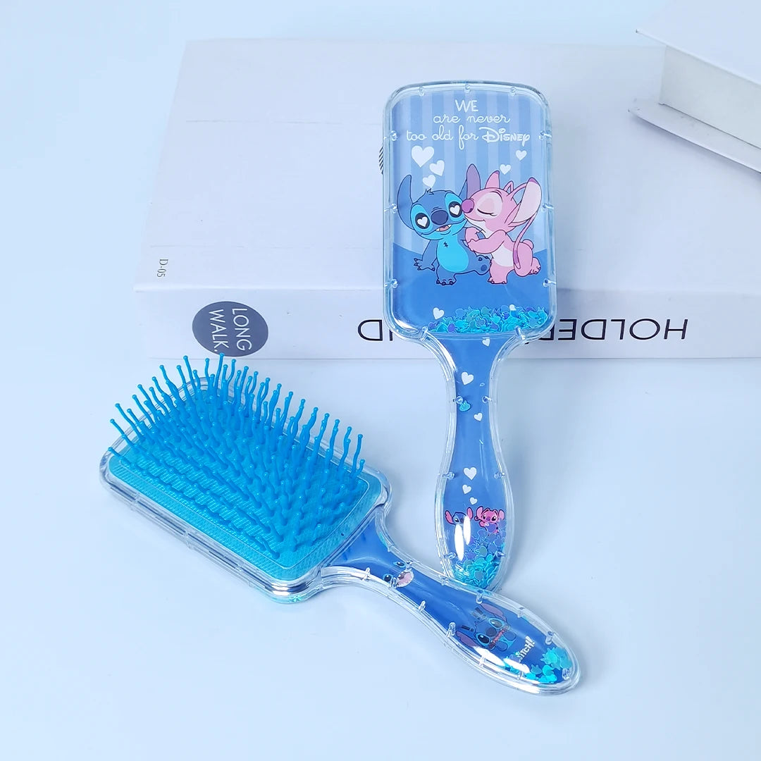 Brosse à cheveux Stitch et Angel - Cœurs Blancs