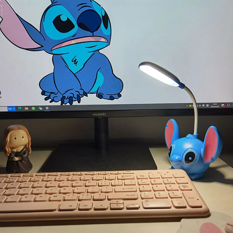 Lampe de bureau Stitch - Bleue à Col Flexible