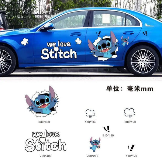 Autocollants voiture Stitch - Papier Déchiré We Love Stitch