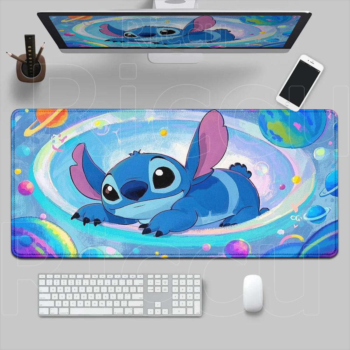 Tapis de souris Stitch - Tourbillon Cosmique Pastel