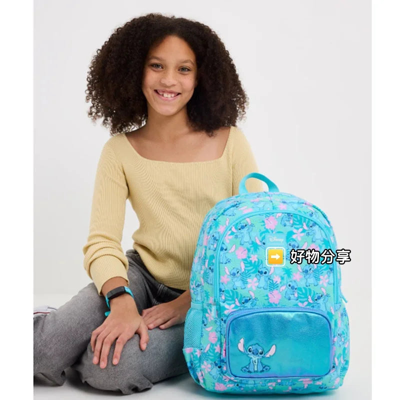 Sac à dos Stitch - Turquoise à Petits Motifs Fleuris