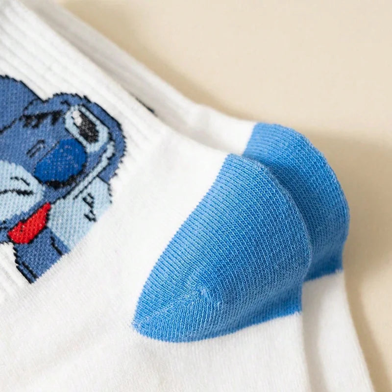 Lot de 5 paires de chaussettes Stitch - Assortiment Bleu