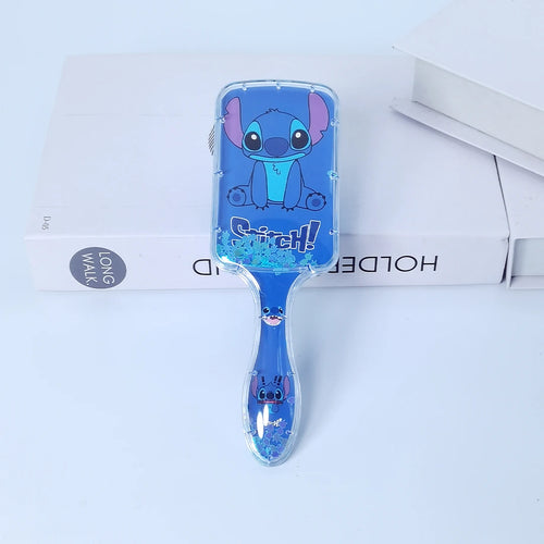 Brosse à cheveux Stitch - Assis sur Fond Bleu