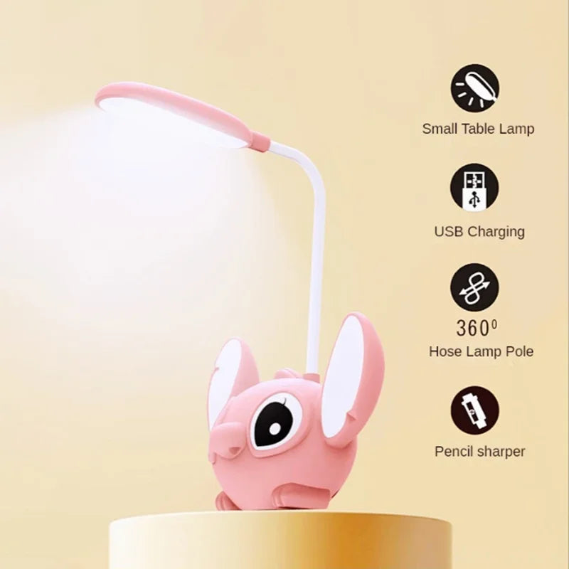 Lampe de bureau Stitch - Rose à Col Flexible