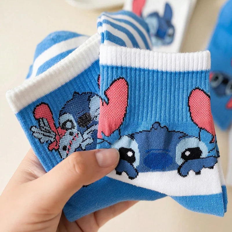 Lot de 5 paires de chaussettes Stitch - Assortiment Bleu