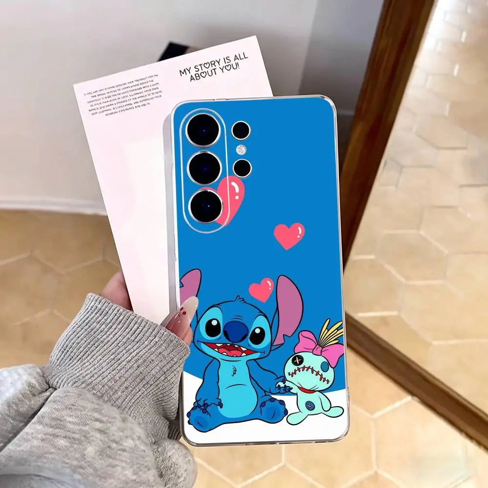Coque Samsung Stitch - Poupée sur Fond Bleu